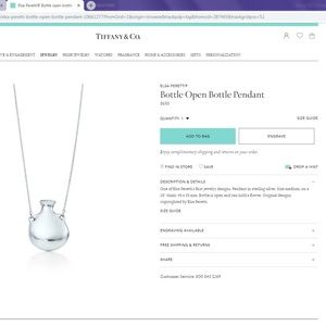 Elsa Peretti Bottle open (Med size) Necklace